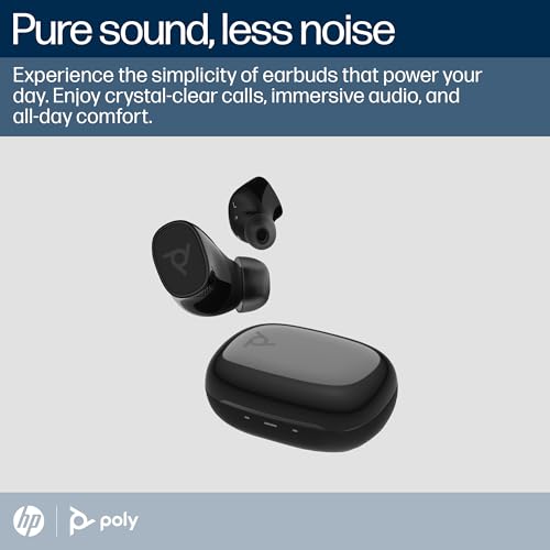 POLY VOYAGER FREE 20 TRUE WIRELESS EARBUDS WORKS WITH PC/MOBILE PBVF20 - BLACK - Brand New