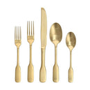 Fortessa Ashton 18/10 Stainless Steel 20 Piece Flatware Set - Brushed Gold - Brand New