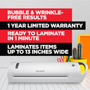 SCOTCH THERMAL LAMINATOR COMBO PACK LETTER SIZE TL1302X - WHITE - Like New