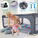 Baby Playpen 72” x 59”, CONMIXC Extra Large Playpen for Babies -Dark Gray - Like New