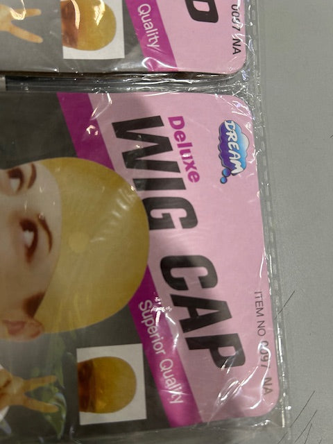 DREAM DELUXE 2 PACK WITH BANDS MEDIUM BROWN 2 PIECE WIG CAPS - MEDIUM BROWN - Brand New