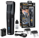 Bell+Howell Vacutrim Professional Beard Trimmer, Vacuum, Cordless - Black - Like New