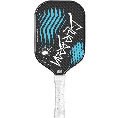 BLUEBEAN PICKLEBALL PADDLES,USAPA,CARBON FIBER - CYBER001-BLUE - Like New