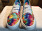 BLOWFISH WOMEN’S BLOWFISH MALIBU SNEAKER US 10/UK 8.5 - RAINBOW TIE-DYE CANVAS - Brand New