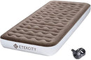 ETEKCITY AIR MATTRESS UPGRADED TWIN SIZE CAMPING BLOW UP BED - BROWN - Like New