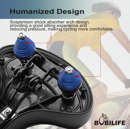 BOBILIFE LARGE WIDE BIKE SEAT - BICYCLE SADDLE REPLACEMENT - BLACK - Like New