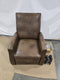 GENERIC LEATHER PUSH BACK RECLINER - BROWN - Like New