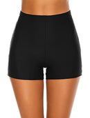 TOURNESOL WOMEN'S CLASSIC SWIM SHORT BIKINI BOTTOMS SIZE LARGE - BLACK - Brand New