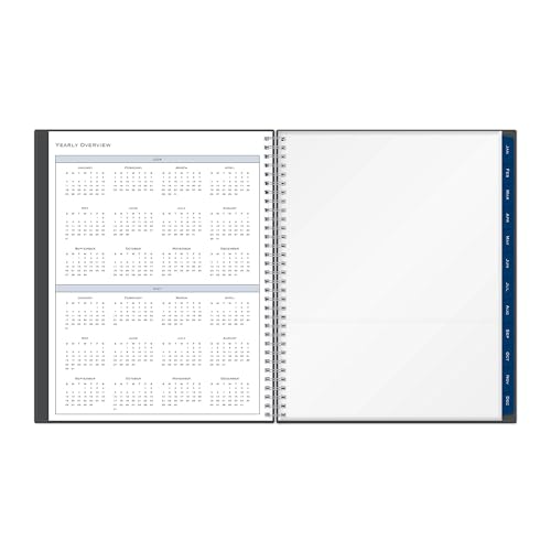 BLUE SKY WEEKLY/MONTHLY PLANNER 8-1/2" X 11", 100008-26 - CHARCOAL METALLIC - Brand New
