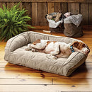 Orvis ComfortFill-Eco Couch Dog Bed Plush Three-Sided Bolster B084LRCH2Y - Large - Brand New