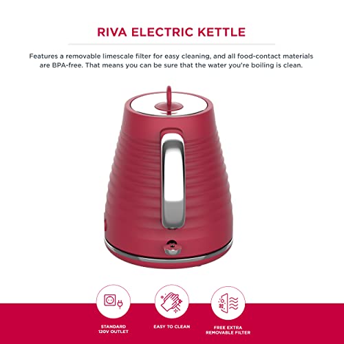 HOMEART RIVA ELECTRIC KETTLE, 1.7L, HPKR4 - RED Like New