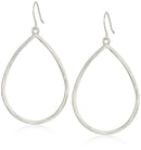 THE SAK WOMEN'S OPEN TEARDROP DROP EARRINGS ONE SIZE - SILVER - Brand New