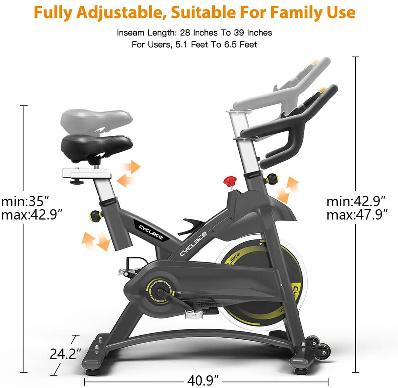 CYCLACE EXERCISE BIKE STATIONARY, 330LBS CAPACITY - BLACK CYCLACE EXERCISE BIKE STATIONARY, 330LBS CAPACITY - BLACK