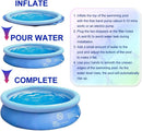 TH-POOL Easy Set Outdoor Inflatable Round Above Ground Pool (10ft x 30in) - Blue - Like New