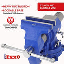 EXXO 5-inch Bench and Pipe Vise Heavy Ductile Iron 50,000 PSI 360 Degree, 8810 - Like New