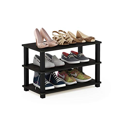 FURINNO TURN-S-TUBE 3-TIER SHOE RACK 13080EX/BK - - Scratch & Dent