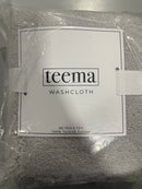 TEEMA 100% TURKISH COTTON WASHCLOTH PACK OF 4 - 12X12 WASHCLOTH STONE - Like New
