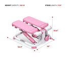 SUNNY HEALTH FITNESS MINI STEPPERS FOR EXERCISE AT HOME STAIR STEP - PINK - Like New