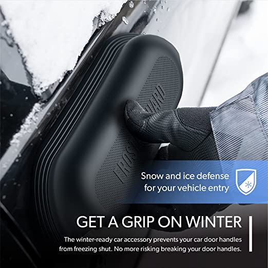 FrostGuard Car Door Handle Protector Snow Universal Fit 52989 2 PACK - Black Like New