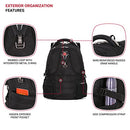 SWISSGEAR 2769 SCANSMART LAPTOP BACKPACK, 16 INCH LAPTOPS, TSA FRIENDLY - BLACK - Brand New
