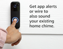 Blink Video Doorbell 2-way Audio 1080p HD Video Wi-Fi Black BDM00200U - Like New