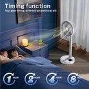 XUMEMALL A10 FOLDABLE OSCILLATING PEDESTAL FAN 8" USB C RECHARGEABLE - WHITE - Like New