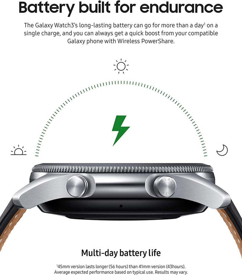Samsung Galaxy Watch 3 LTE 41mm - Mystic Silver SM-R855UZSAXAR - Like New