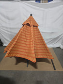 CALIFORNIA UMBRELLA 9' ROUND ALUMINUM RIBS SWC COVER/SUNBRELLA/PARKWAY PAPRIKA - Like New