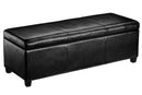FIRST HILL FHW HRF1980 Upholstery Large Ottoman Faux Leather, Safety Hinge - Like New