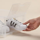 IRIS IRIS USA Stackable Shoe Storage Box with Flip Up Door, 4 Pack - Wide - Like New