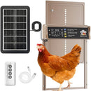 IBKINXX AUTOMATIC CHICKEN COOP DOOR SOLAR POWERED,GOLDEN BROWN CHICKEN DOOR - Like New
