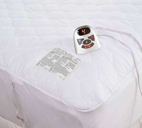 HOME REFLECTIONS QUILTED HEATED MATTRESS PAD (KING) - WHITE - Brand New