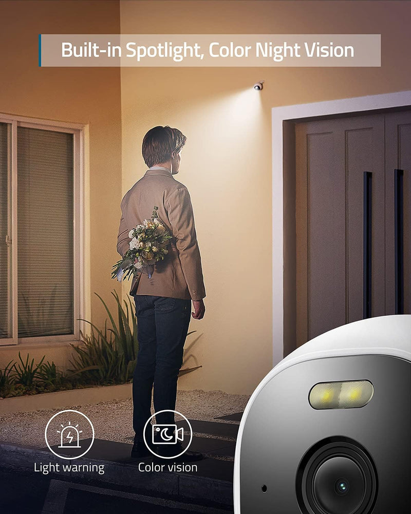 eufy Security Outdoor Cam E220 with 2K Resolution - WHITE - Brand New