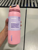 OWALA 32OZ FREE SIP STAINLESS STEEL WATER BOTTLE PINK, LIGHT - Scratch & Dent