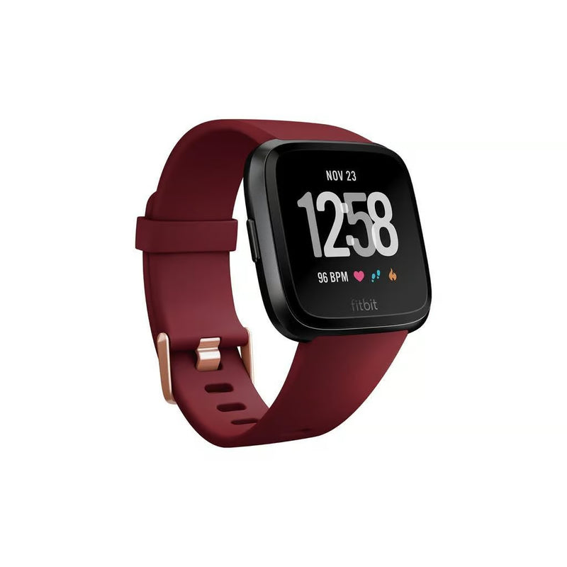 Fitbit Versa Smart Watch FBR504GMRD-RB - RED/BLACK Like New