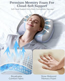 JZBRAIN NECK MASSAGER PILLOW HEAT CORDLESS NECK MASSAGER PAIN RELIEF GRAY - Like New