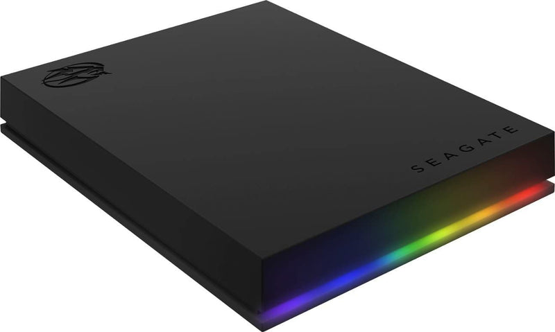 Seagate FireCuda Gaming 2TB External USB 3.2 Hard Drive RGB LED Lighting Black - Brand New