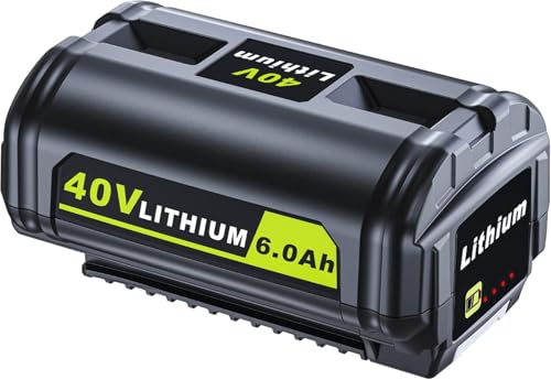 LONG FIT REPLACE FOR RYOB 40V BATTERY 6.0AH OP4060 OP4040 OP4050 - GREEN/BLACK - Like New