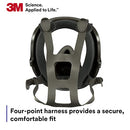 3M FULL FACEPIECE REUSABLE RESPIRATOR 6800, NIOSH, MEDIUM - GRAY - Like New