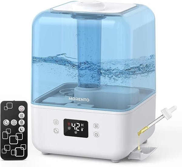 MORENTO Humidifiers for Bedroom 4.5L Top Fill Humidifiers MR4102 - WHITE/BLUE Like New