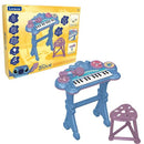 LEXIBOOK STITCH ELECTRONIC KEYBOARD WITH SEAT AND MICROPHONE CABLE, BLUE - BLUE - Like New