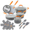 MASTERCHEF MC3011 16 PIECES CHAMPIONS COOKWARE SET - GRAY/ORANGE Like New