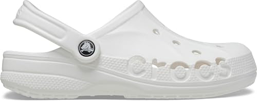CROCS UNISEX ADULT BAYA CLOGS - SIZE: MEN 11 WOMEN 13 - WHITE - Like New