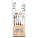 CUISINART 15-PIECE KNIFE SET WITH BLOCK HIGH CARBON STAINLESS STEEL - CREAM - Like New