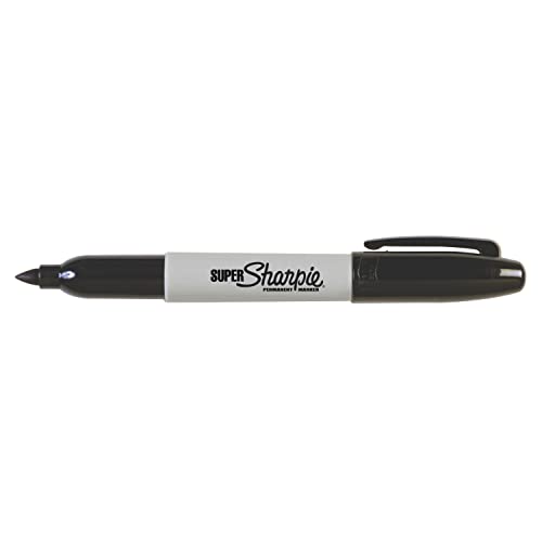 SHARPIE SUPER PERMANENT MARKERS, FINE POINT, BLACK 12 COUNT SHARPIE - BLACK/GRAY - Brand New