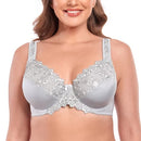 TELIMUSSTO SEXY LACE EMBROIDERED BRAS FULL PLUS SIZE - SIZE: WOMEN 42H - GRAY - Like New