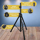 HOLA! MUSIC PAIR OF PA SPEAKER STANDS, PROFESSIONAL HEAVY-DUTY HPS-500PA - BLACK - Like New