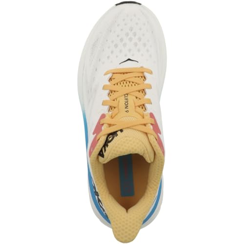 1127896 HOKA WOMEN'S CLIFTON 9 RUNNING SHOES, WOMEN 6 (EU W37 1/3) White/Black - Like New