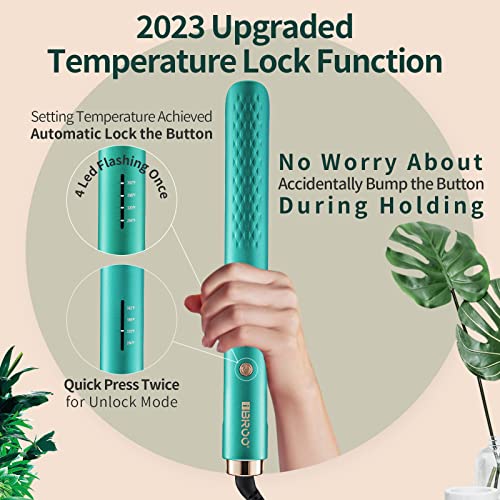 IBROO INFRARED FLAT IRON HAIR STRAIGHTENER KERATIN INFUSED S3-D1002 - GREEN - Like New