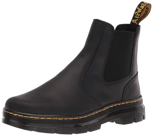 26002001 DR. MARTENS CHELSEA LEATHER BOOT UNISEX BLACK WYOMING SIZE 11/12 Like New